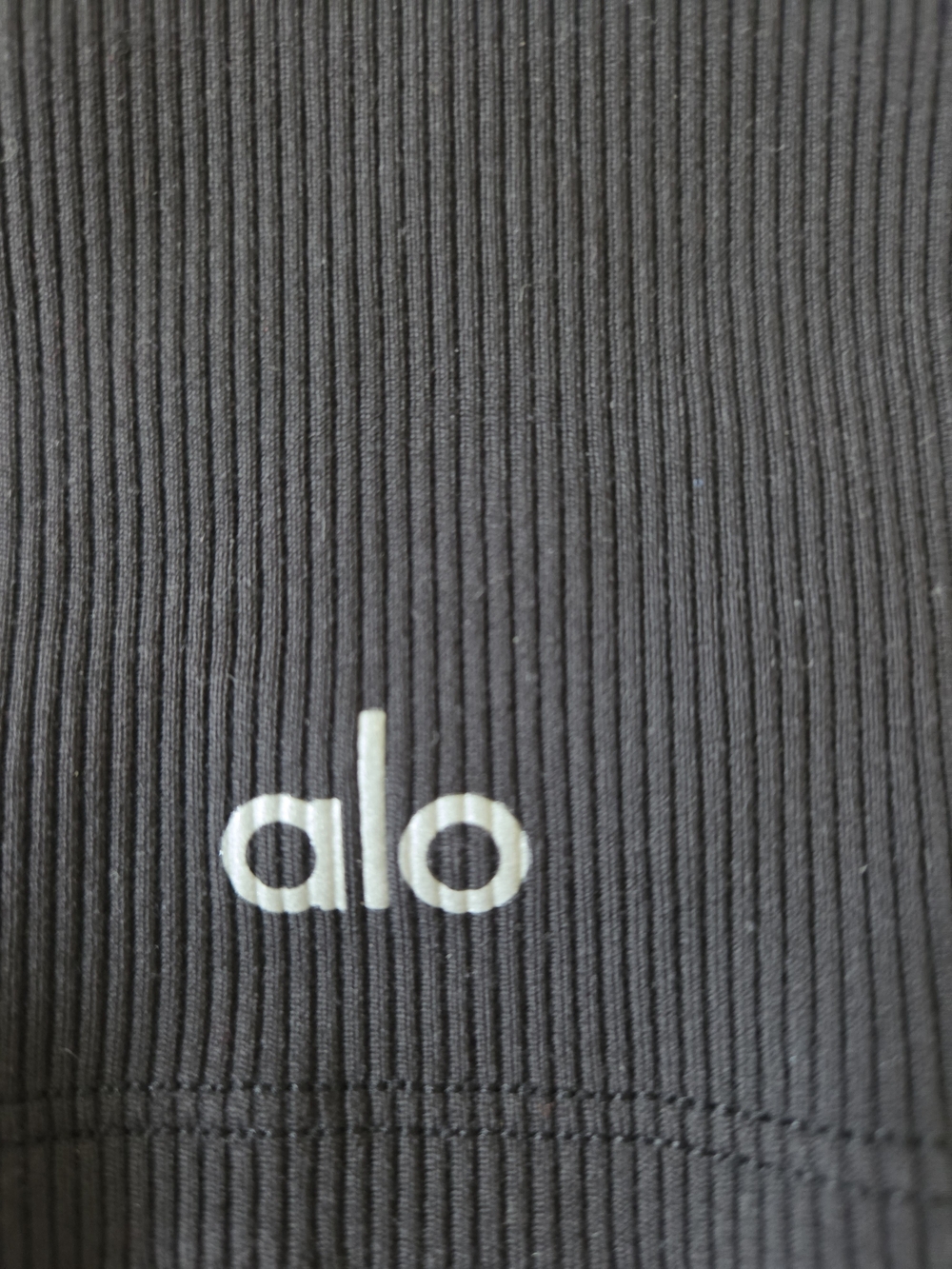 ALO Yoga Black Ribbed Strappy Crop Tank - Picture 3 of 4